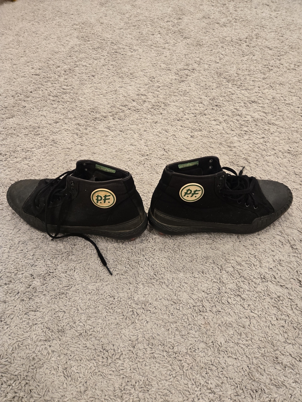 P.F. Flyers Adult Black High-Top Plastic Cleats